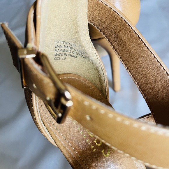 Women's Guess Brown signature  Strappy High Heel Sandals Size 5.5 - Picture 7 of 7